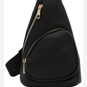 Antik Kraft Black Backpack with Gold Zippers